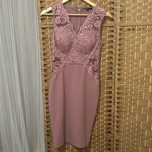 Dusty Rose Midi Dress